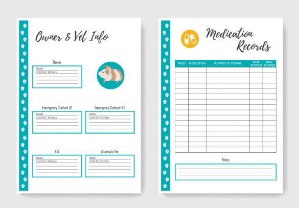 Guinea Pig Care Planner: A Printable Pet Planner to Help You Take Care ...