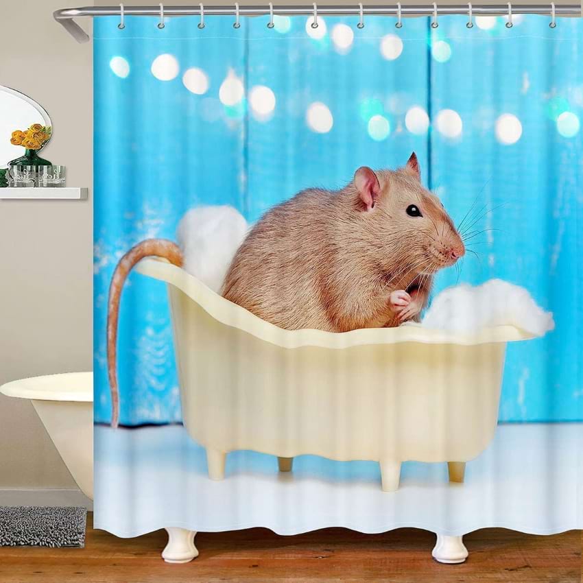 rat shower curtain